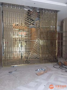 提供不銹鋼金屬制品 酒店 別墅高尚屏風裝飾工程安裝